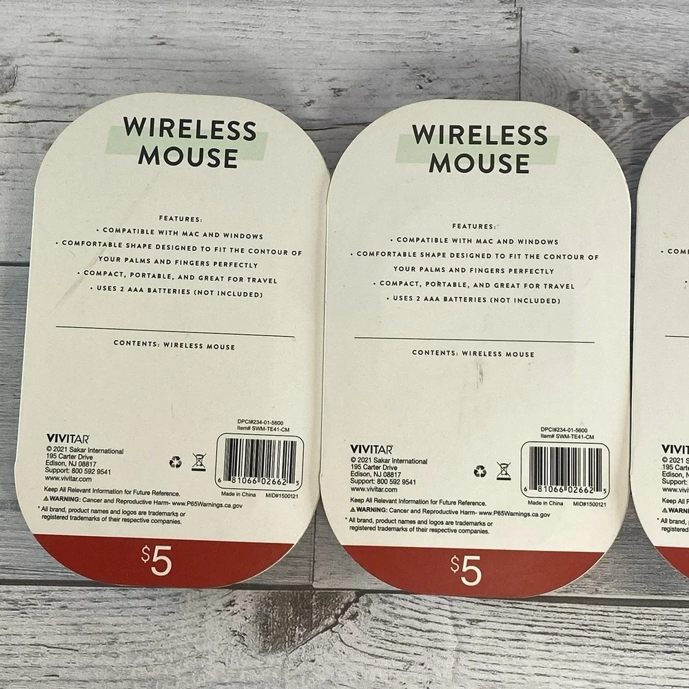 Vivitar Wireless Mouse Green Camo Compatible Mac Windows Travel Sealed Lot Of 4